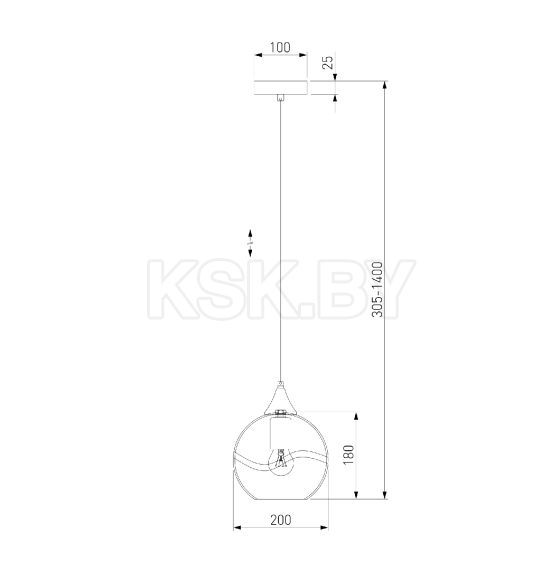 Светильник подвесной Eurosvet 50221/1 голубой (a058965) 