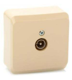 Розетка TV единственная 0,7dB | TVA-002K | SE Этuд Кремовый О/У
