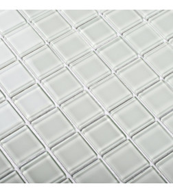 Мозаика White glass 4*25*25 300*300