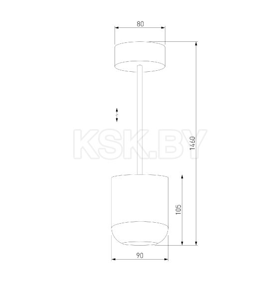 Подвесной светодиодный светильник Onde 15W 4000K чёрный 50249 LED (a064202) 