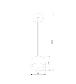 Подвесной светодиодный светильник Uno / графит 50261 LED