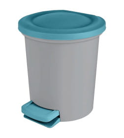 Ведро для мусора с откидной крышкой 6 л.Spin&Clean Vogue цвет серо-голубой SV4046НБС-2PS