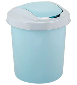 Ведро для мусора с откидной крышкой 12 л.Spin&Clean Ориджинал цвет небесный SV4044НБС