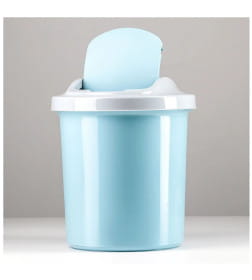 Ведро для мусора с откидной крышкой 12 л.Spin&Clean Ориджинал цвет небесный SV4044НБС
