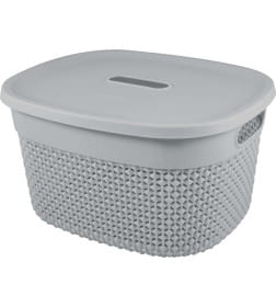 Корзина для хранения с крышкой OSLO 6 л (серый шторм) Plast Team PT1331СШ-10