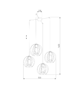 Светильник подвесной TK Lighting / Jaula 6598
