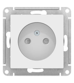 Розетка без заземления со шторками, 16А, механизм | ATN000149 | SE Atlasdesign Белый