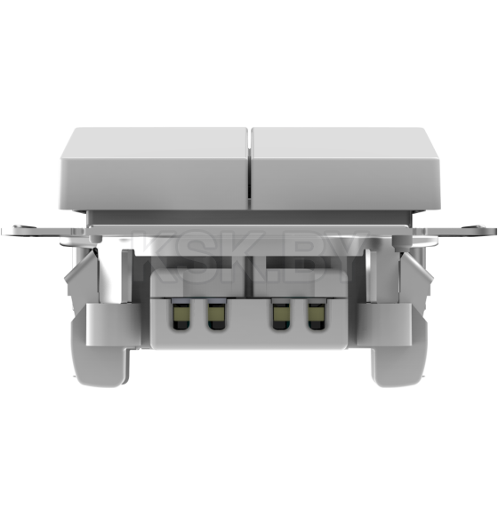 Выключатель 2-клавишный IP44 сх.5 10АХ | ATN440151 | SE Atlasdesign Aqua Белый (ATN440151) 