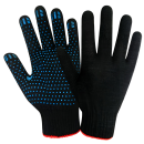 Перчатки х/б с ПВХ "Точка", 10 класс, черные 2405 (2405) 