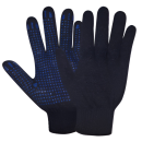Перчатки х/б с ПВХ "Точка", 7.5 класс, черные 2039 (2039) 