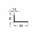 Уголок алюминиевый 20х10х1,2х1000мм черный (64354) 