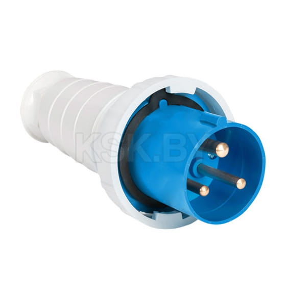 Вилка силовая 2Р+РЕ 63А 220В IP67 ETP (67334) 