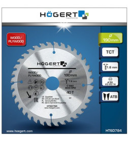 Диск пильный 190x40Tx30 Mn65 HOEGERT