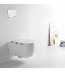 Унитаз подвесной BERGES Tornas Rimless 53 см, сиденье дюропласт Tornas Slim SO, микролифт, быстросъё