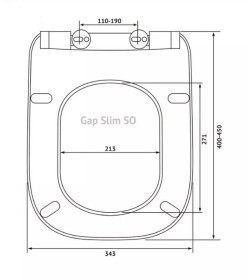 Сиденье BERGES дюропласт Gap Slim SO, микролифт, быстросьем