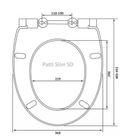 Сиденье BERGES дюропласт Patti Slim SO, микролифт, быстросьем