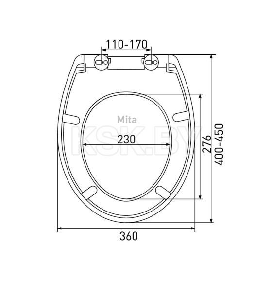Сиденье Berges дюропласт с крышкой для унитаза Mito SO (018003) 