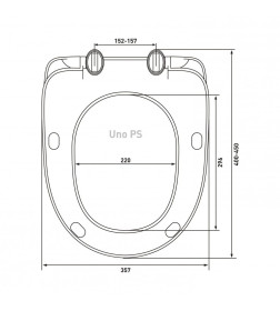 Сиденье BERGES полипропилен UNO PS крепление микролифт, пластик