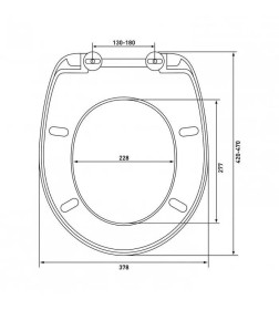 Сиденье с крышкой для унитаза полипропилен Cezar PP