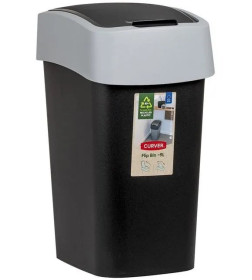 Урна для мусора Refuse bin 9L, черный/серый Curver 229418