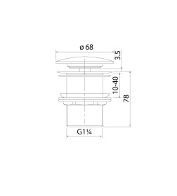 Выпуск для умывальника, IDDIS Optima Home цвет черный.арт.OPHBM00i88