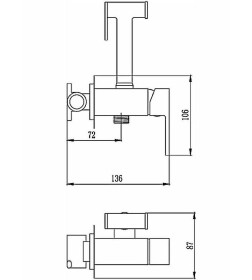 Смеситель Haiba скрытого монтажа, арт.HB5511-7