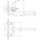 Смеситель Haiba для ванны, арт. HB2216 (HB2216) 