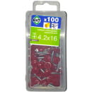 Саморез с п/ш, острый 4.2х16 RAL3011 (упак/100шт), ЕКТ (B009379) 