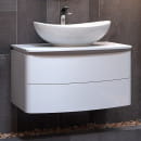 Тумба подвесная VELVEX Luna 80 2 ящика со столешницей tp.LUN.80.2Y (tp.LUN.80.2Y) 
