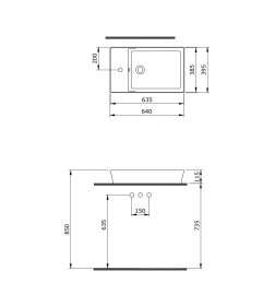 Раковина BERGES Ego SL накладная, 60x38 см, отверстие под смеситель сбоку