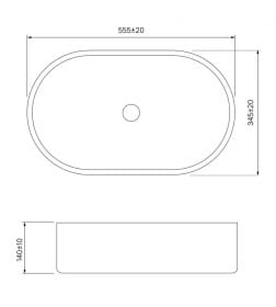 Умывальник накладной (белый) IDDIS Ray RAYWS13i27