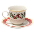 Чашка с блюдцем фарфоровые "Новогодние" 250 мл DW1206 (DW1206) 