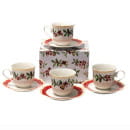 Набор чашек с блюдцами фарфоровый 8 пр. 250 мл DW1206-4 (DW1206-4) 