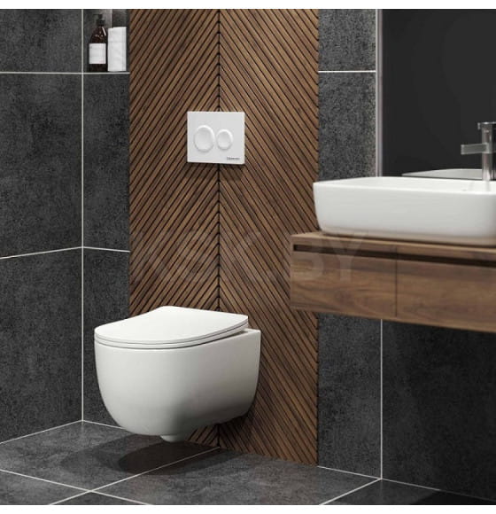 Кнопка BERGES для инсталляции NOVUM O1, белая (040061) 