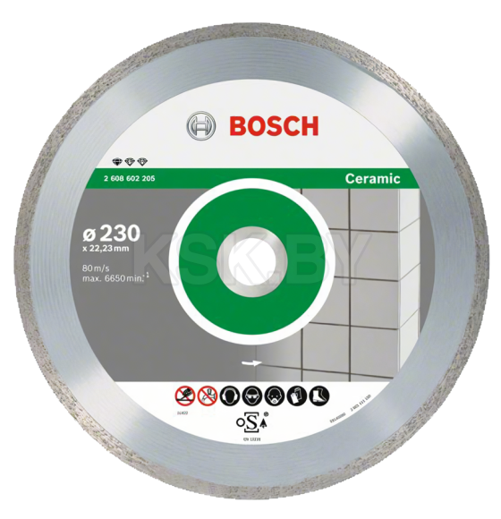 Диск алмазный 230х22.23 мм Standard for Ceramic BOSCH 2608602205 (2608602205) 