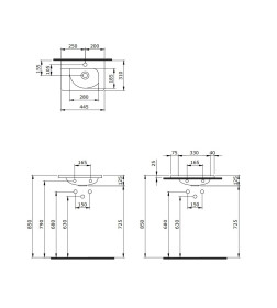 Раковина BERGES Small, 45х31 см