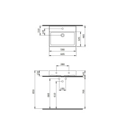 Раковина BERGES Ego, 60х46,5 см