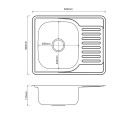 Мойка кухонная врезная РМС MG6-6350L.6мм (MG6-6350L) 