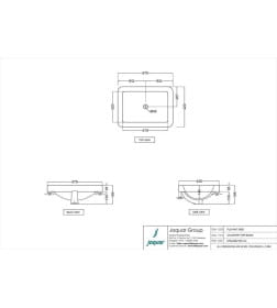 Умывальник встраиваемый jaquar 555x425x195мм FLS-WHT-5601