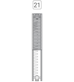 Радиатор стальной панельный Royal Thermo COMPACT (21) 500x400 бок