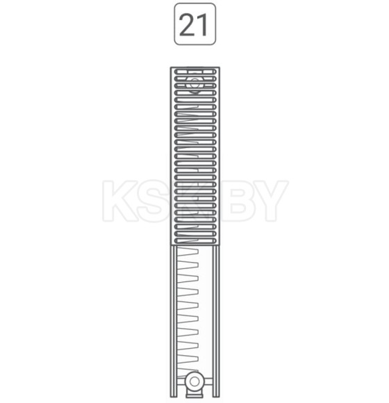 Радиатор стальной панельный Royal Thermo COMPACT (21) 500x400 бок (C21-500-400/9016) 