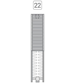 Радиатор стальной панельный Royal Thermo COMPACT (22) 500x1800 бок