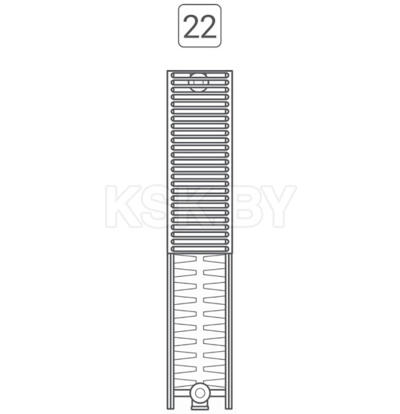 Радиатор стальной панельный Royal Thermo VENTIL COMPACT (22) 500x700 низ (VC22-500-700/9016) 