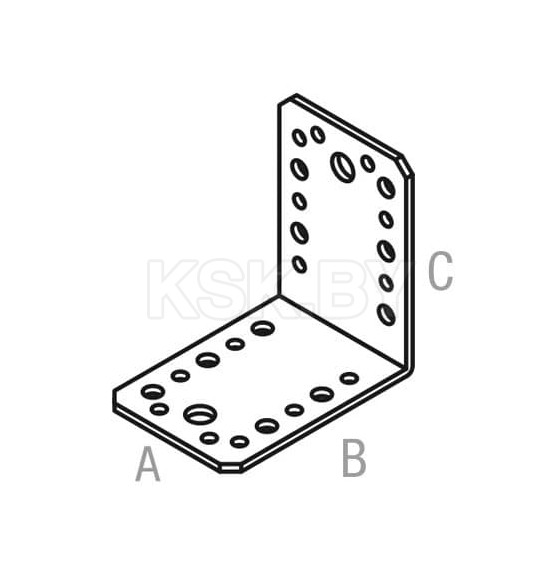 Крепежный уголок  65*90* 90 мм KU 2,5 мм белый цинк (SMP-66951-1) 