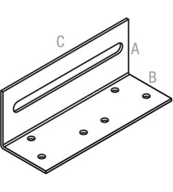 Крепежный уголок  скользящий 60*60*220 мм