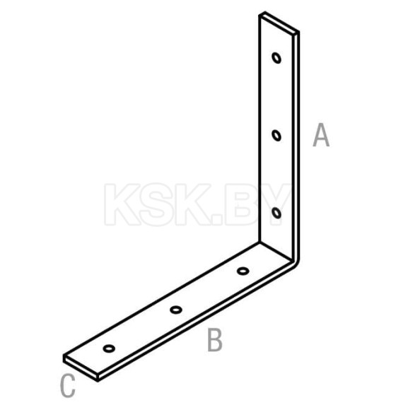 Узкий уголок 125x125x20 мм (SMP-55342-1) 