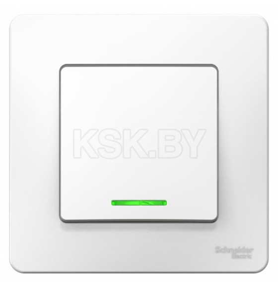 Выключатель 1-клавишный с подсветкой, 10А, 250B | BLNVS010111 | SE Blanca Белый С/У (BLNVS010111) 