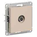 Розетка TV оконечная 1DB, механизм | ATN001291 | SE Atlasdesign Песочный (ATN001291)