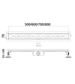 Трап для душа Haiba 600х70мм HB91600-3