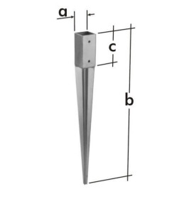 Основание столба забивное 70х750 мм STARFIX
